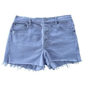 Gap Denim Shorts High Rise Frayed Hem Casual Lavender Jean Shorts‎ 28R